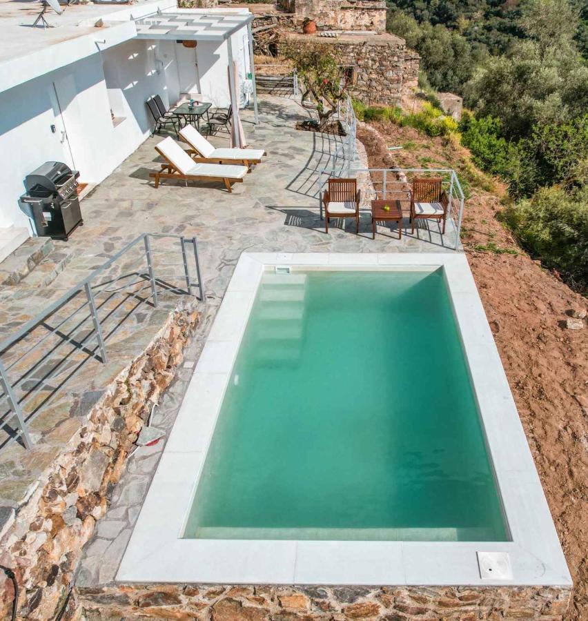 הוילה Kámbos Kampos View - Quiet House At The End Of The Road, Private Pool מראה חיצוני תמונה